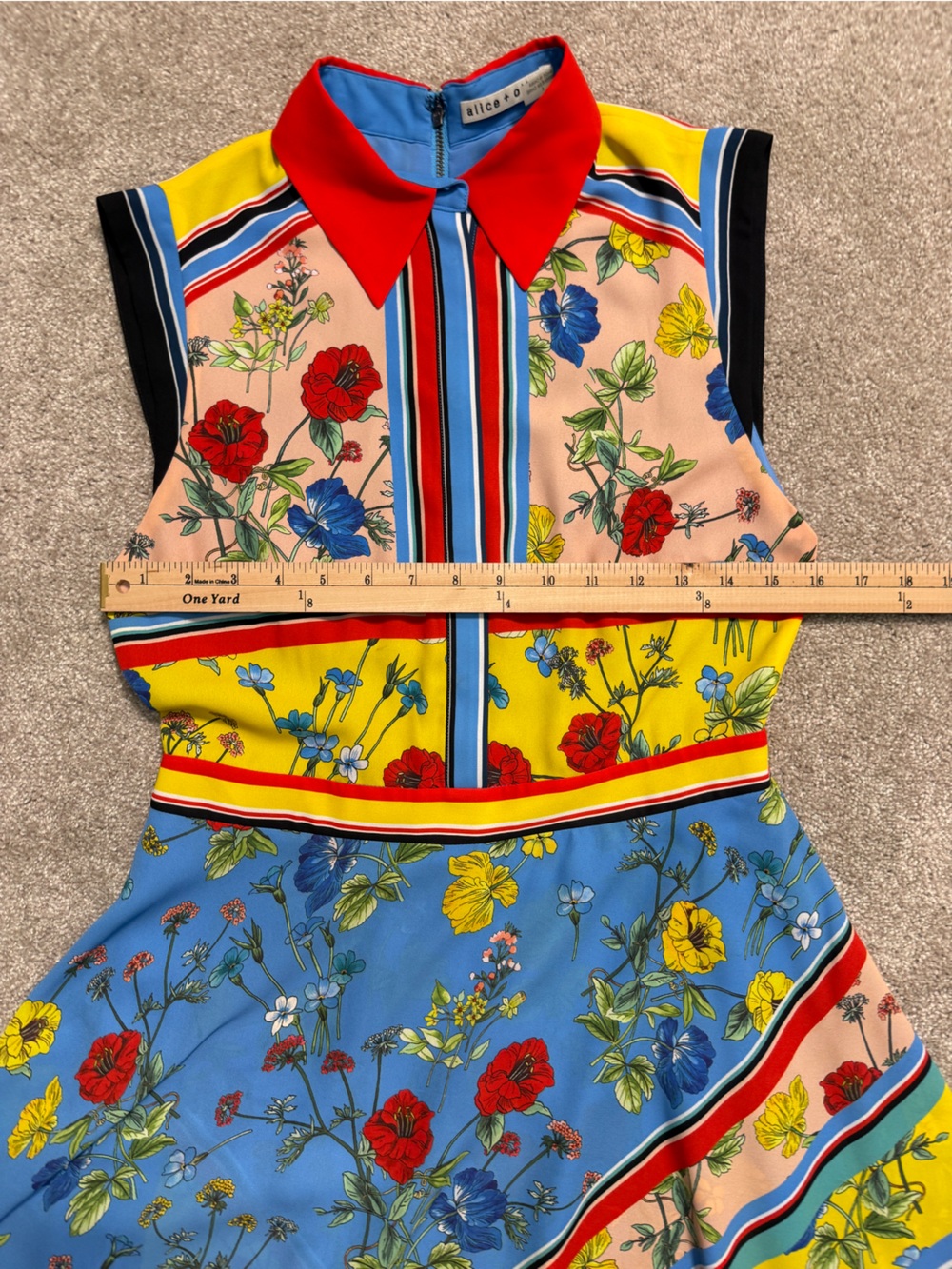 Alice + Olivia Farrah Floral Handkerchief Dress - size 4 - Gorgeous - Picture 7 of 16